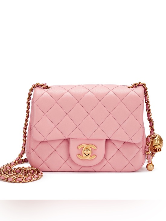 CHANEL Handbags - CHANEL Pink Quilted Mini Crossbody with Gold Chain